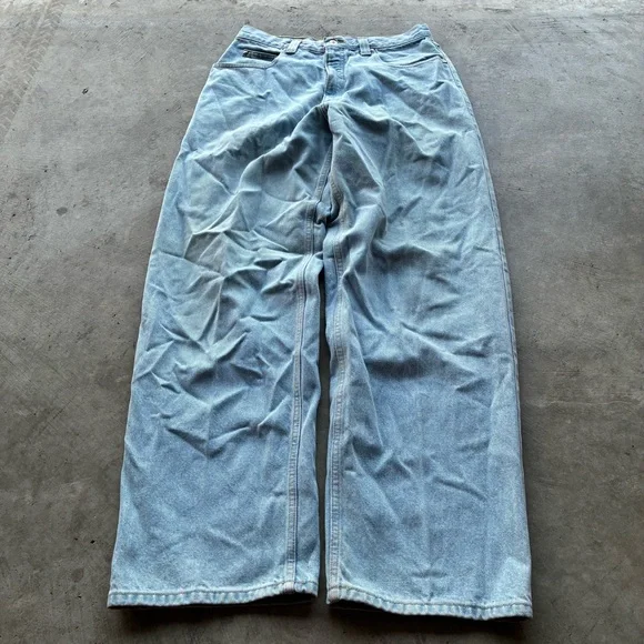 Y2K Anchor Blue Baggy Jeans - Picture 1 of 7